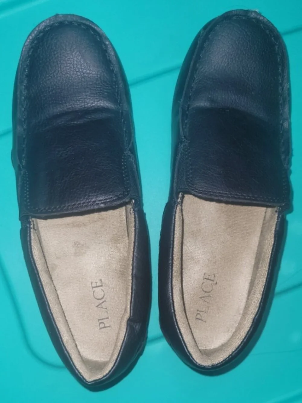 Children's Place Size 3 Black Slip On Dress Shoes